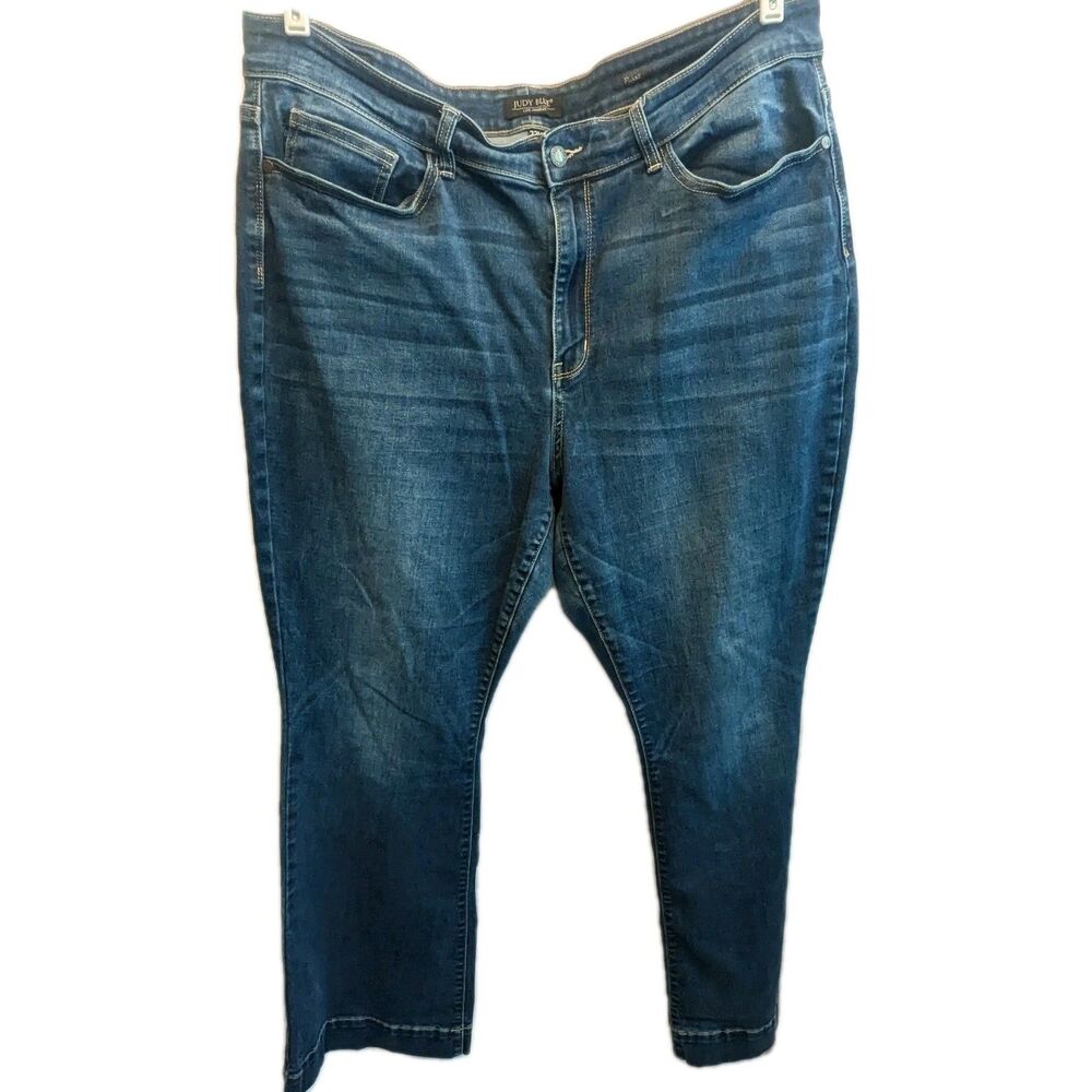 Judy Blue Jeans Women 22W Dark Blue Flare Fit High Rise Stretch Denim